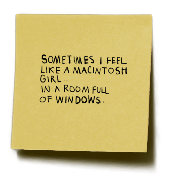 Sticky note with text